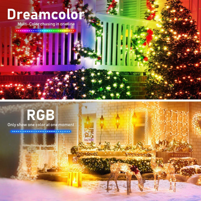 Christmas RGB Decoration Lights (IP65 outdoors, 5or10m, Bluetooth, Wifi, App)