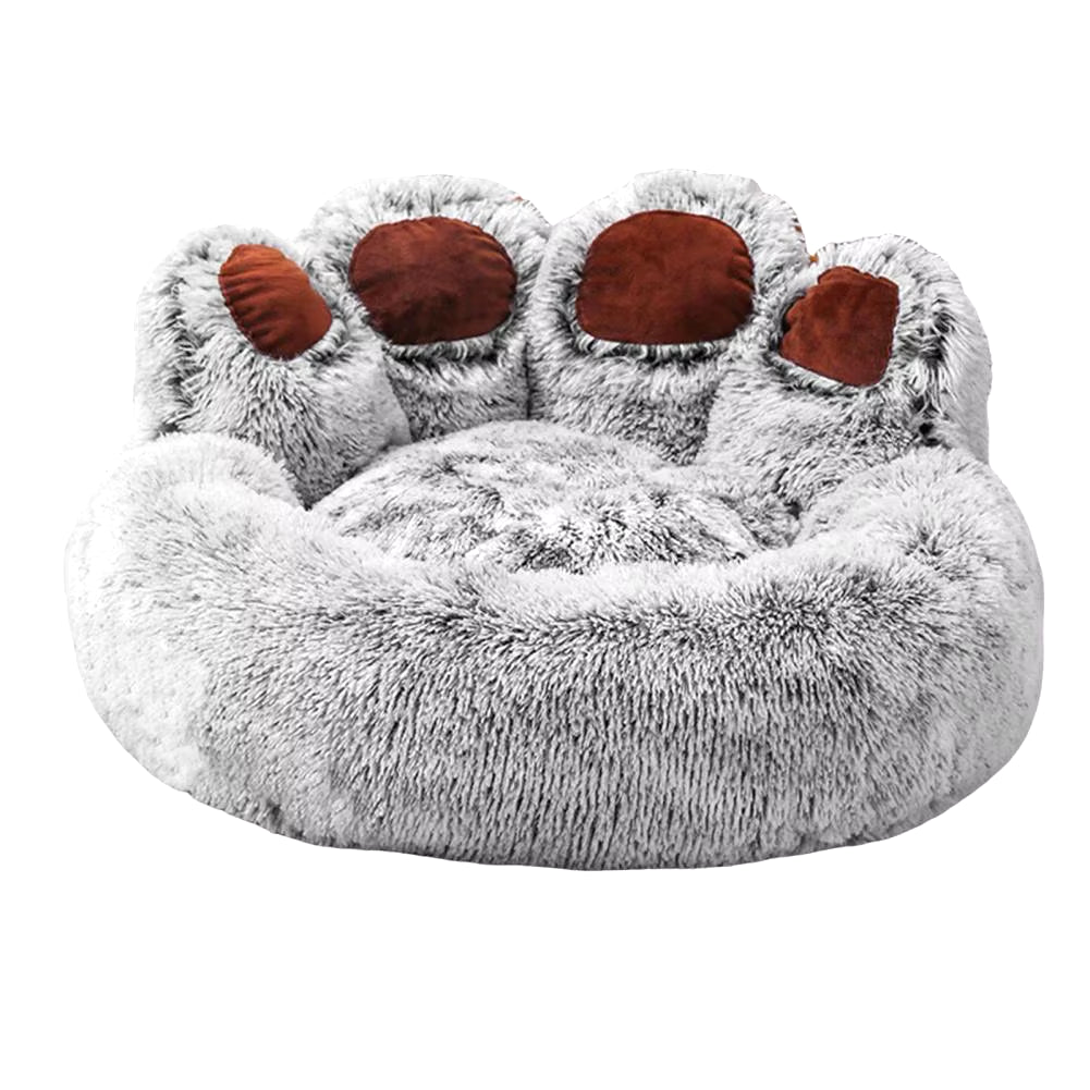 Paw-Shaped Plush Pet Bed