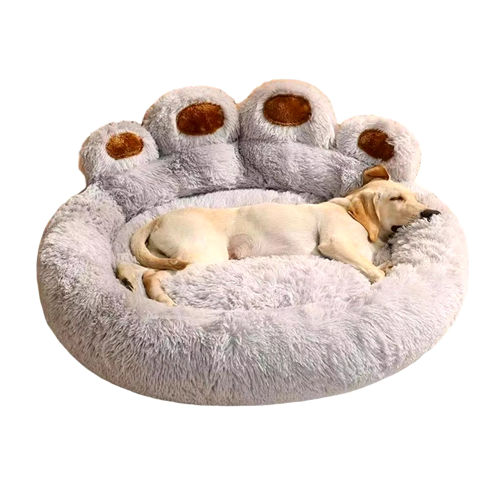 Paw-Shaped Plush Pet Bed