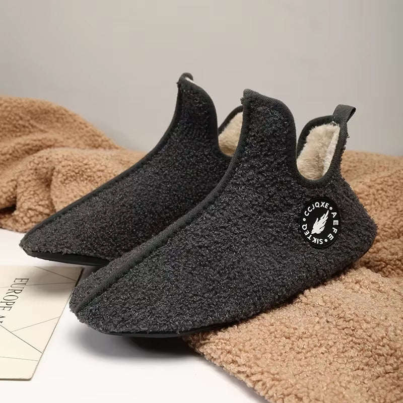 Winter Slippers Men Couples Slippers Non-Slip Warm Women and Men Slipper Indoor Soft Shoes Comfortable Flat Home Cotton Shoe