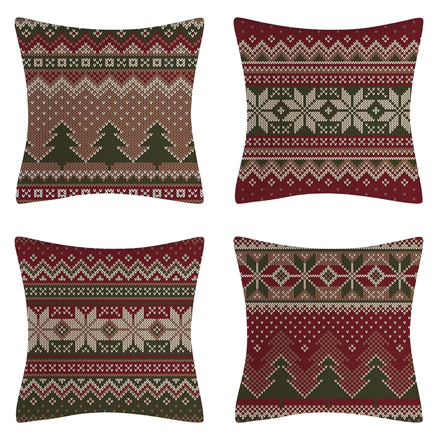 Christmas Throw Pillow Cases (4PCS set, many different prints!)