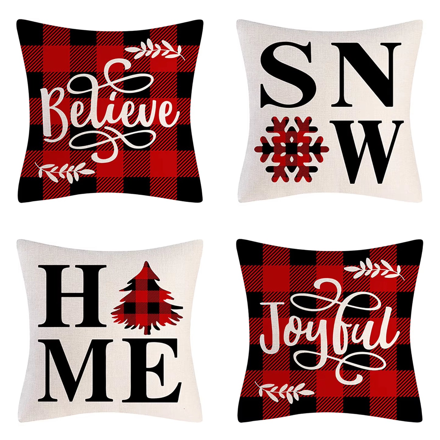 Christmas Throw Pillow Cases (4PCS set, many different prints!)