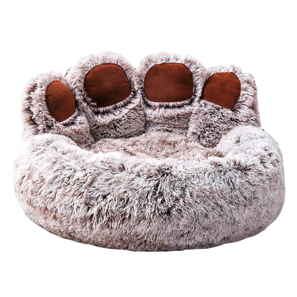 Paw-Shaped Plush Pet Bed