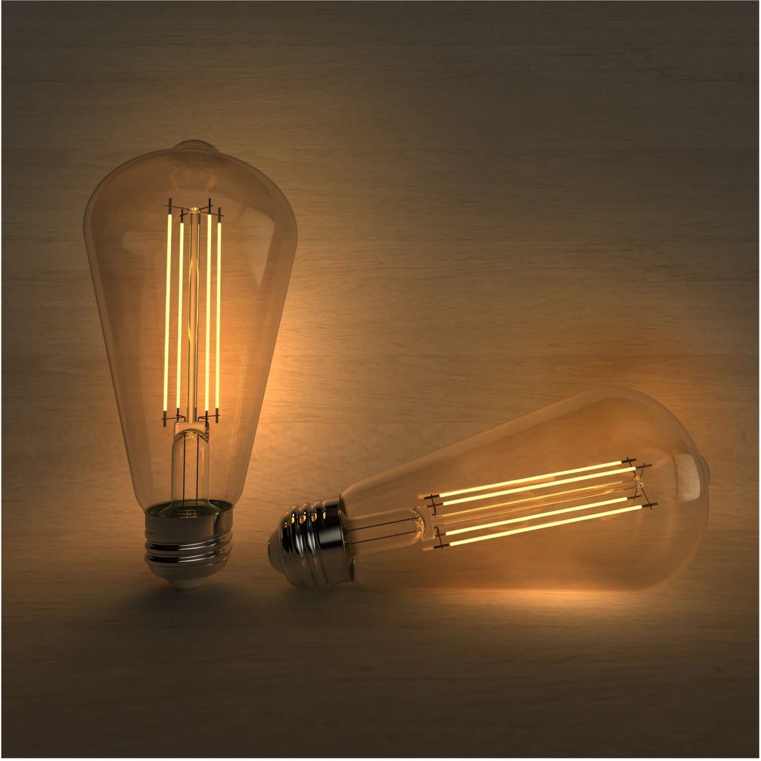 Vintage Bulb with comfort amber glow (4 or 8 Pack, 60W Equiv., E26 Base, ST19 Filament Dimmable)