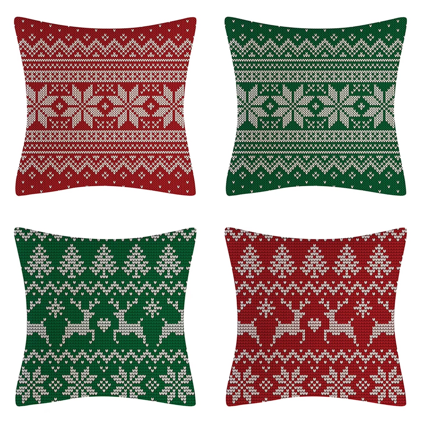 Christmas Throw Pillow Cases (4PCS set, many different prints!)